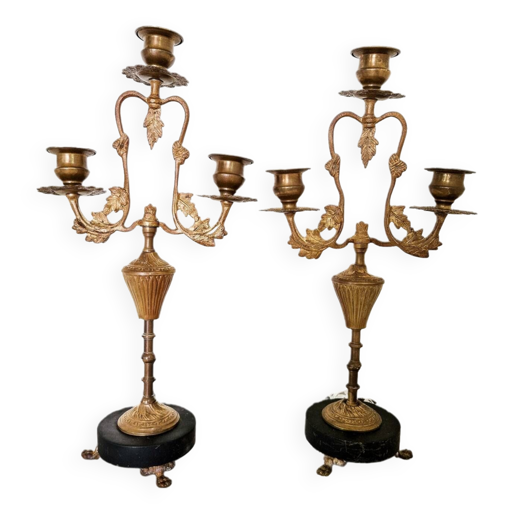 Pair of old XlX th century Napoleon III style candlesticks