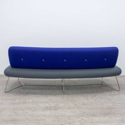 Allermuir Freeflow sofa in blue and grey fabric