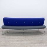 Allermuir Freeflow sofa in blue and grey fabric