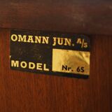 Mahogany bookcase, Danish design, 1970s, manufactured by Omann Jun