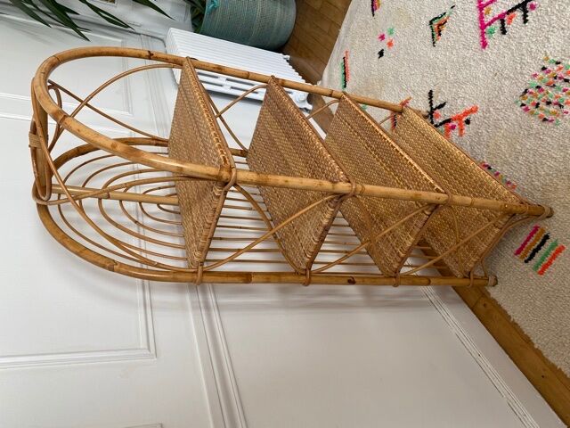 Vintage rattan shelf