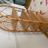 Vintage rattan shelf