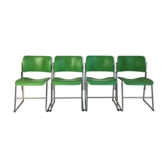4 chairs 40/4 green by David Rowland