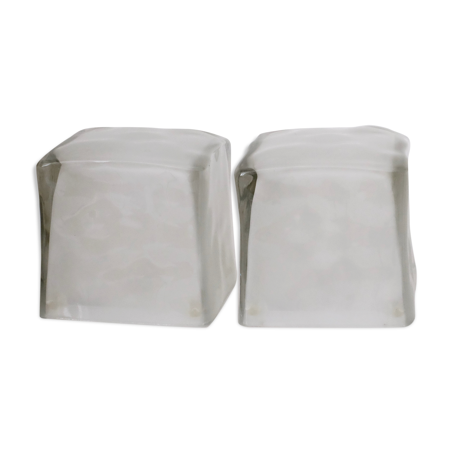 Pair of ice cube lamps