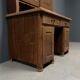 Antique painted pine desk or secretaire with wall unit from Germany late 1800s.