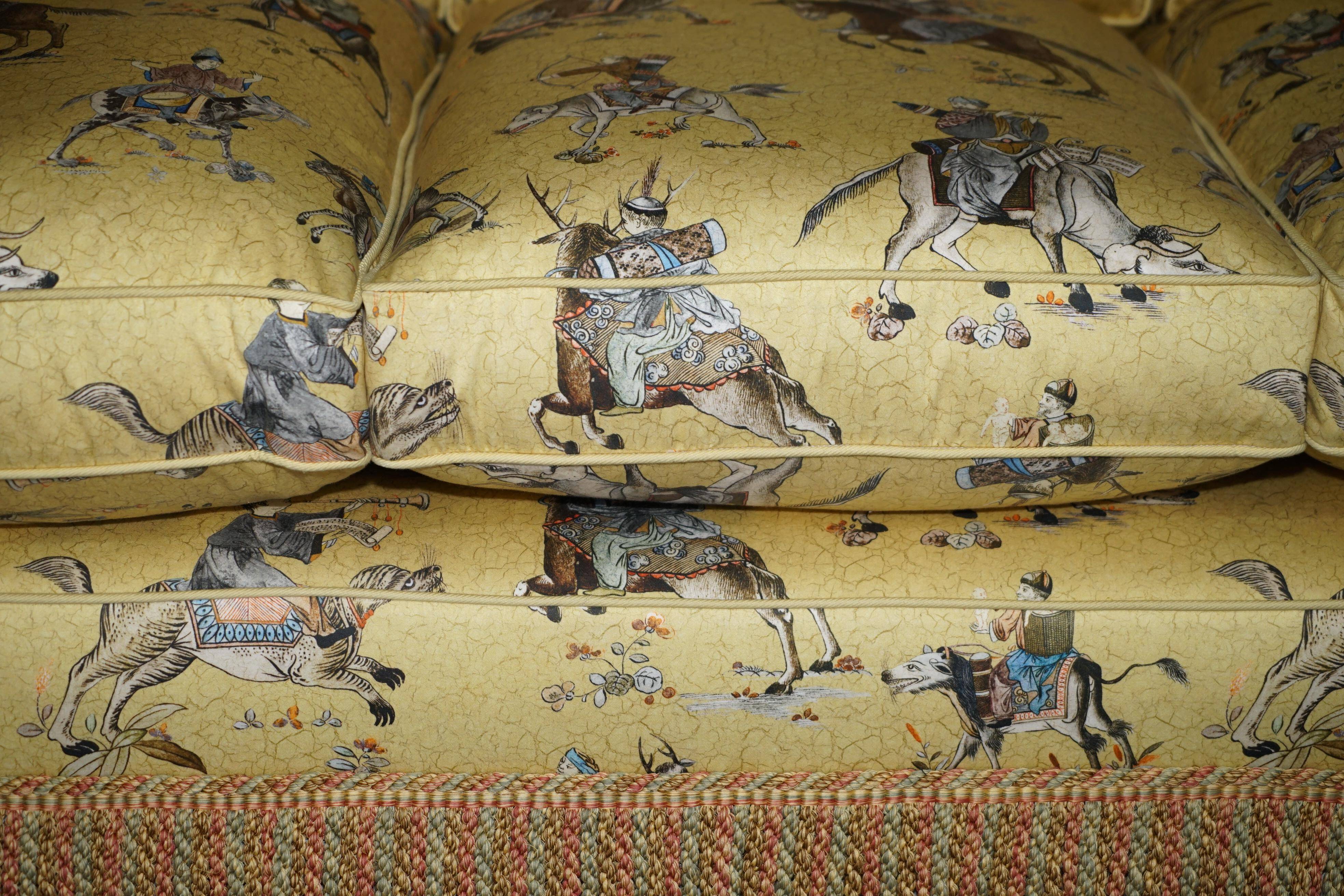 Canapé Peter Dudgeon Fitzwilliam Chinoiserie style upholstery