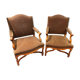 Paire de fauteuils en velours