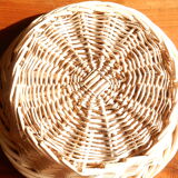 Woven wicker basket