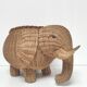 Rattan basket cache pot elephant 60s