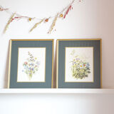 Frame with reproduction of country bouquet