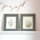 Frame with reproduction of country bouquet