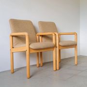 Pair of Danish armchairs in beech
