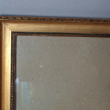 Beaded frame 34,5x28 foliage 30x24 cm gilded stucco wood with glass SB