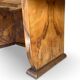 Italian burl walnut art deco console table, 1930s.
