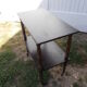 Wooden rolling serving table