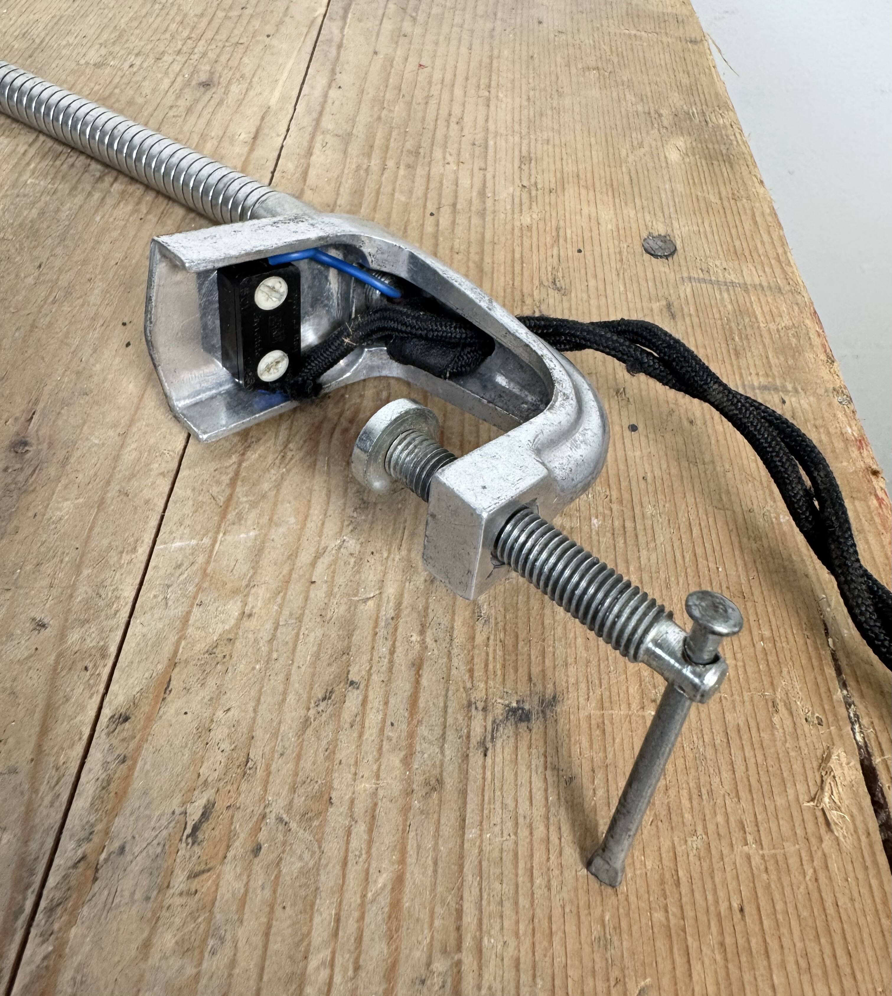 Vintage Grey Italian Gooseneck Table Lamp from GCME, 1950s