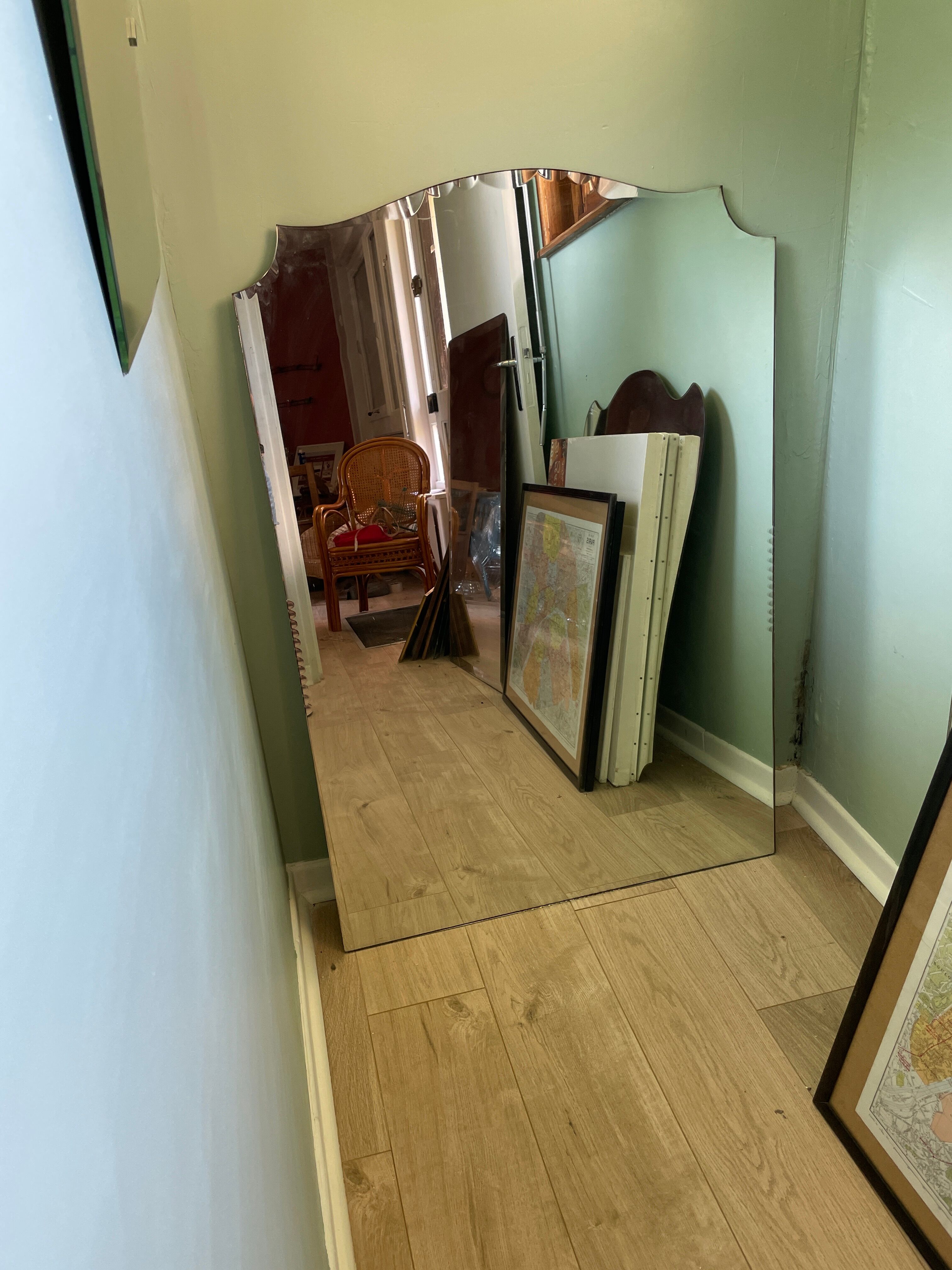 Beveled fireplace mirror - 120x82cm