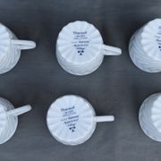 6 coffee cups and saucers Tharaud Limoges form valençay sillage model