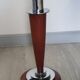 Art deco mahogany desk lamp foot