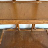 70s rattan wall shelf