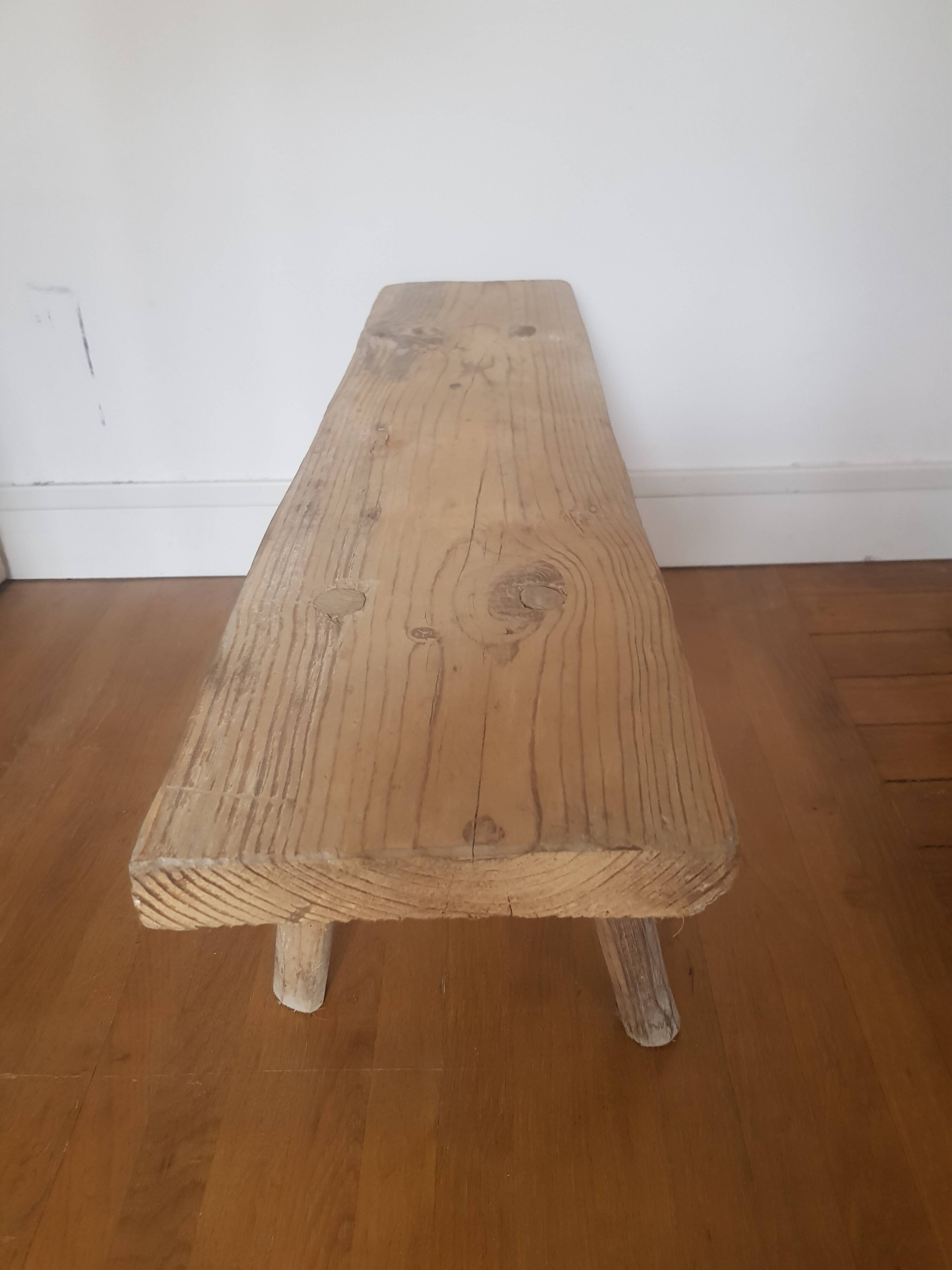 Small wooden bench