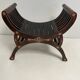Vintage exotic curule seat