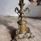 Pair of large 9-light altar candelabra, 19th century, in bronze and brass