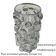 Contemporary hand-blown transparent Murano glass vase with bubbles