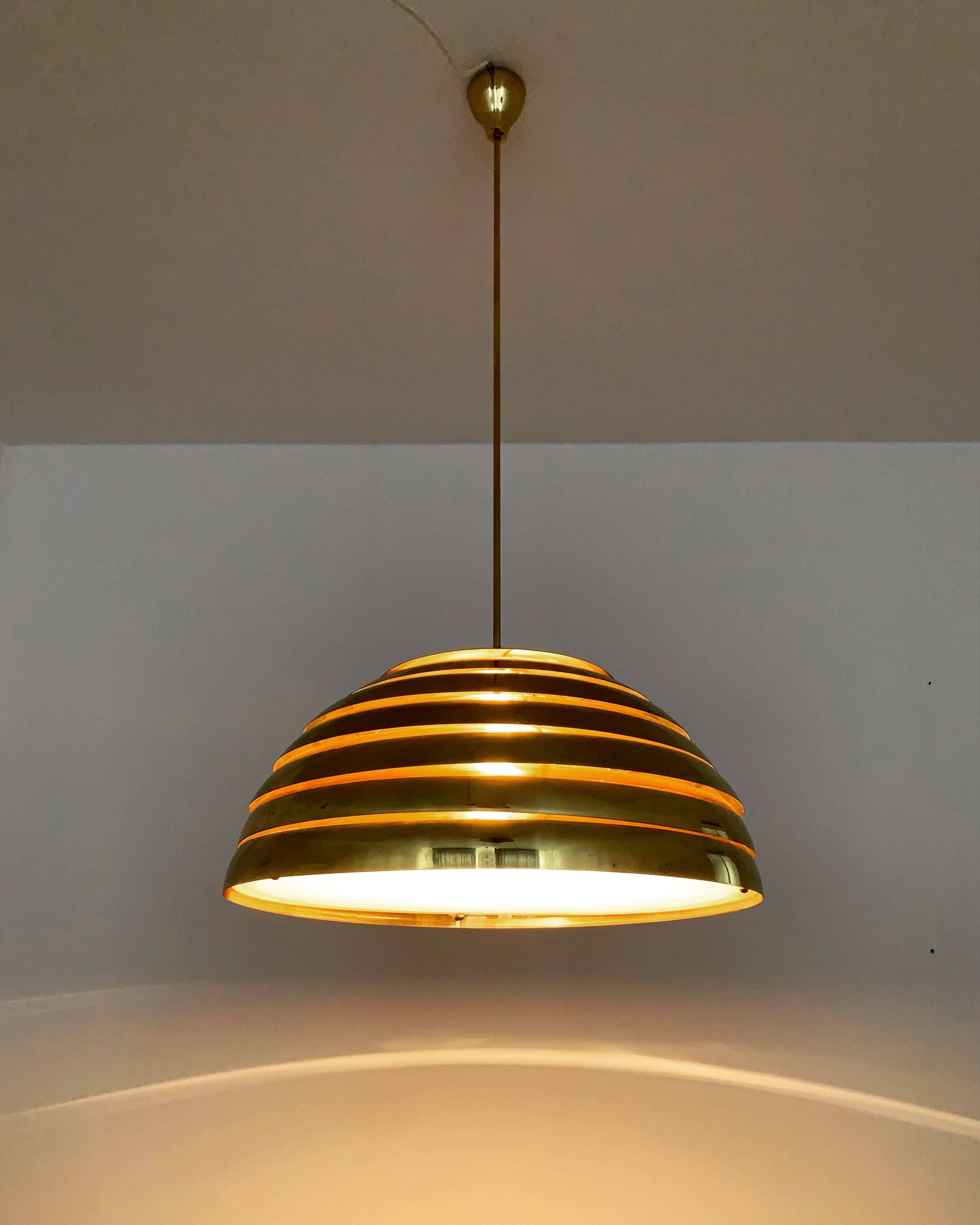 Brass Dome Pendant Lamp by Vereinigte Werkstätten