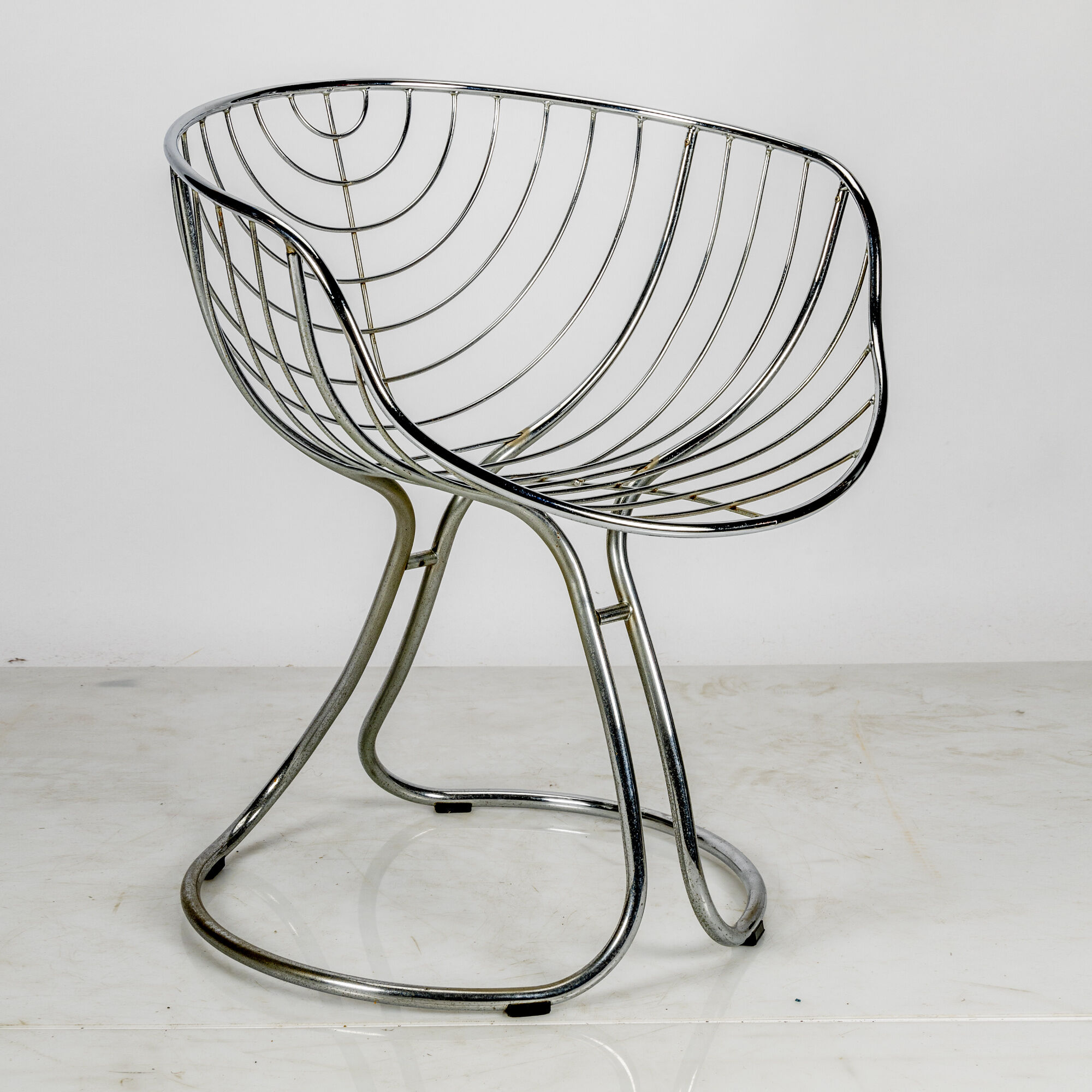 Chaise pan am chromée par Gastone Rinaldi pour rima