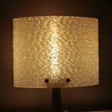 Vintage table lamp with plastic hood, 70s