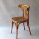 Chaise bistrot baumann 1930 assise bois gravée