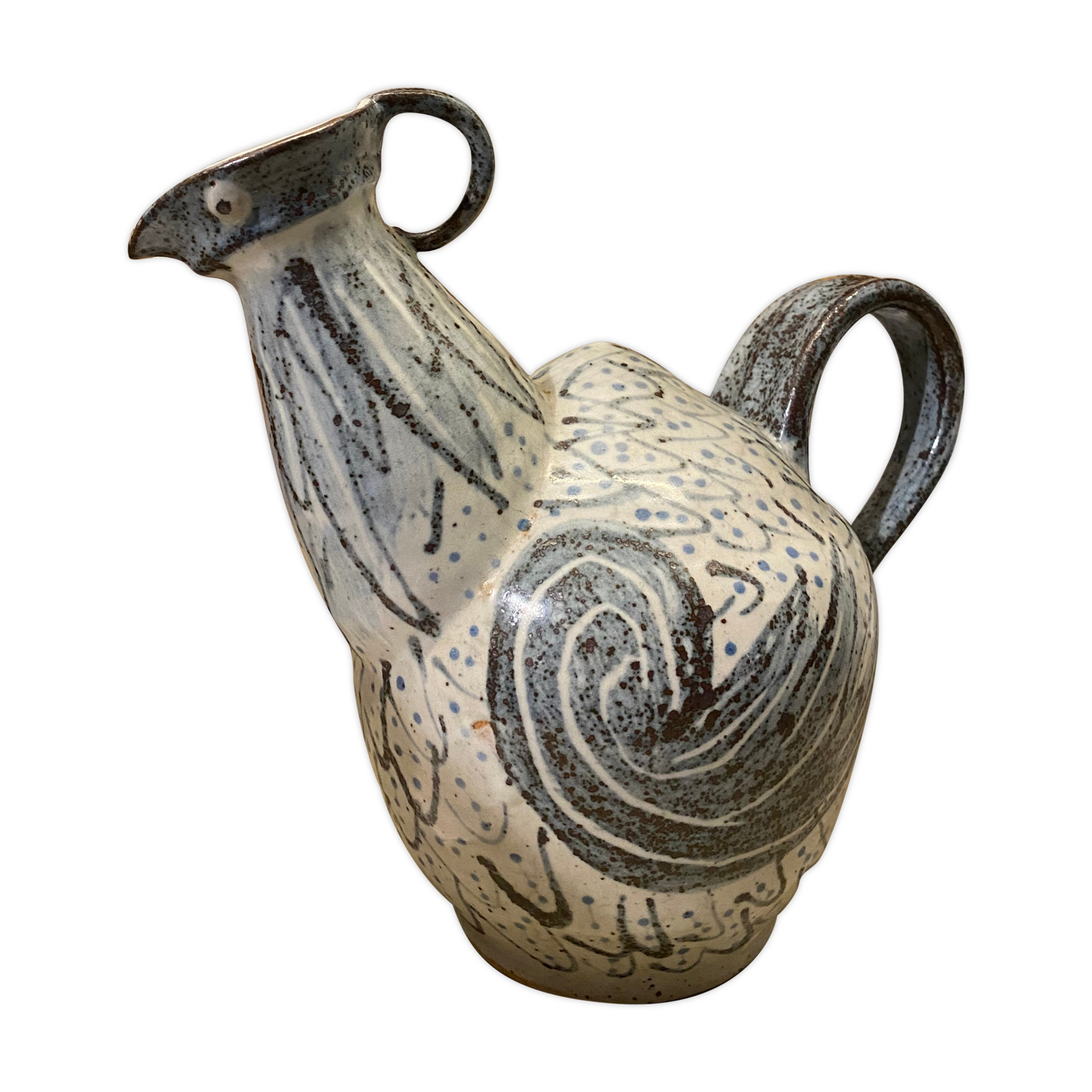 Vase poule en céramique La Borne