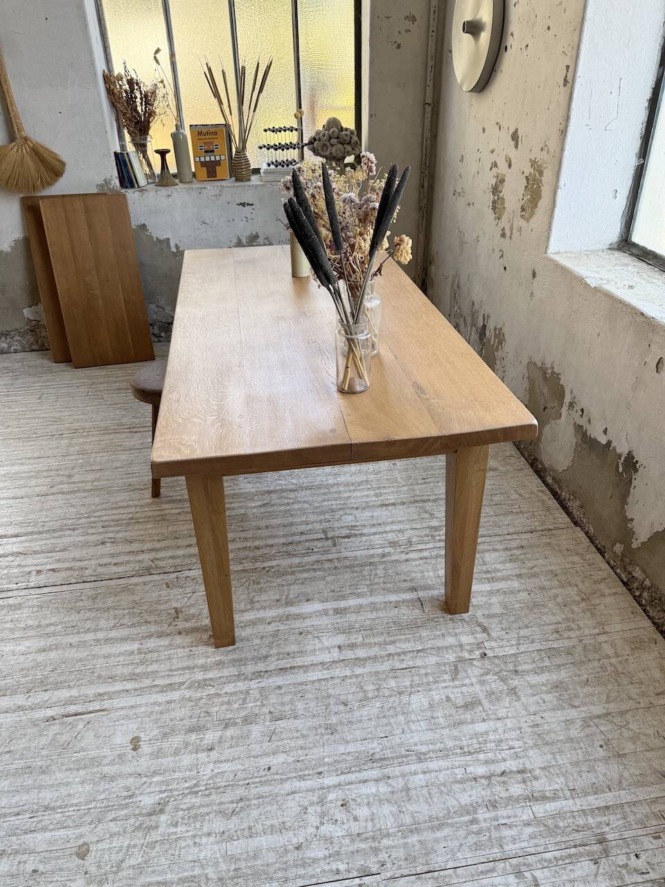 Solid oak farmhouse table 180/270 cm + extensions