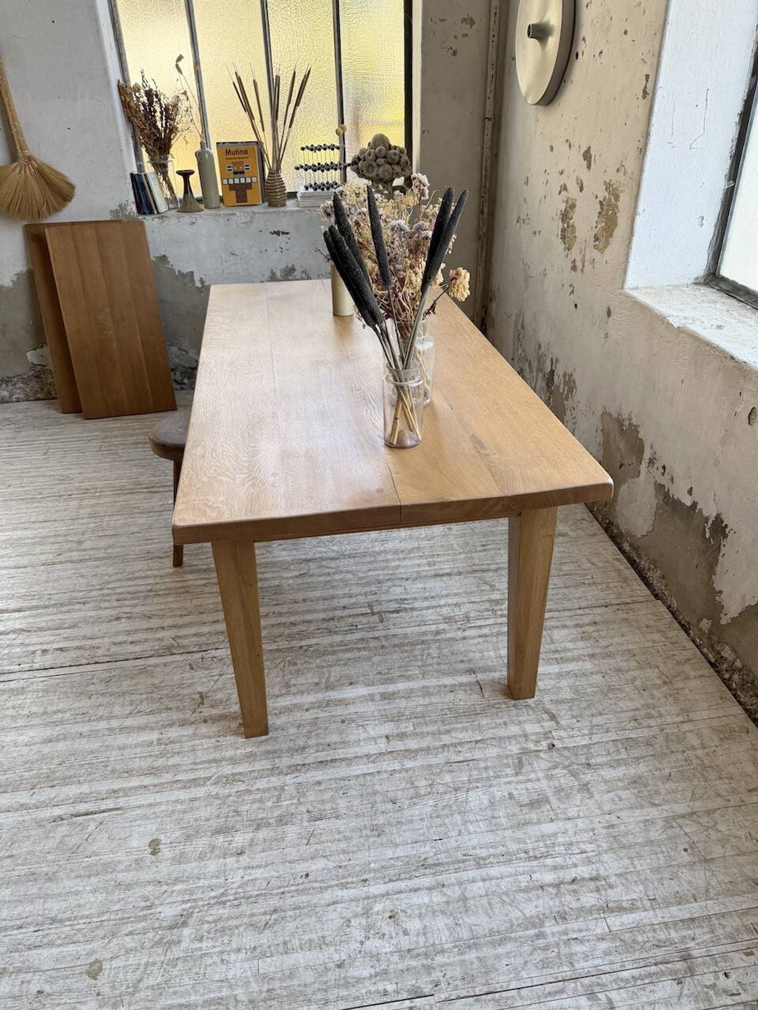Table de ferme extensible en chêne massif