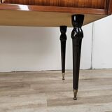 Mid-century 1960s mahogany showcase with glass top