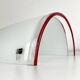 Applique Murano blanche et rouge de Itre, Italie, années 1980