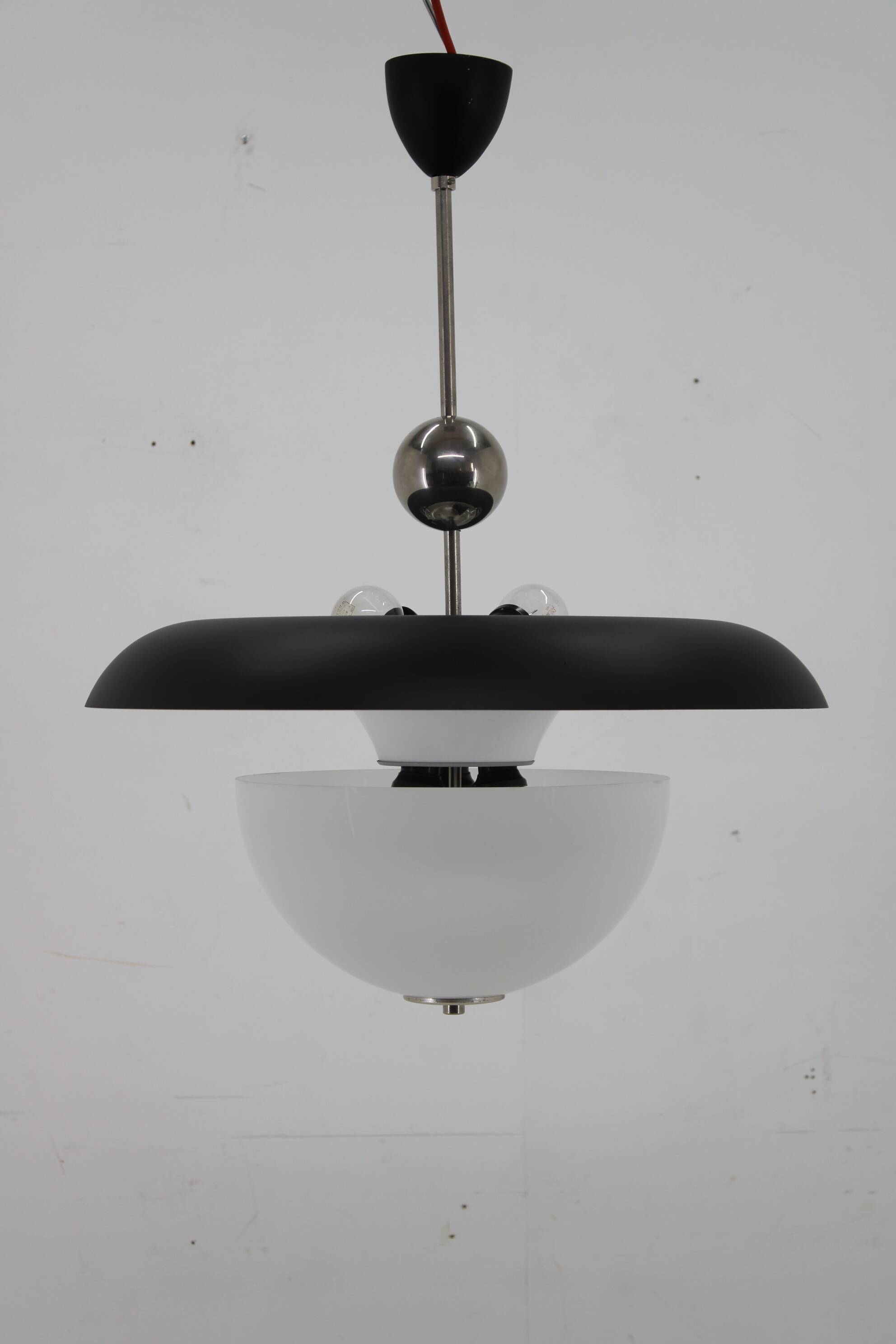 1930s Bauhaus Chandelier by Anyz, Czechoslovakia
