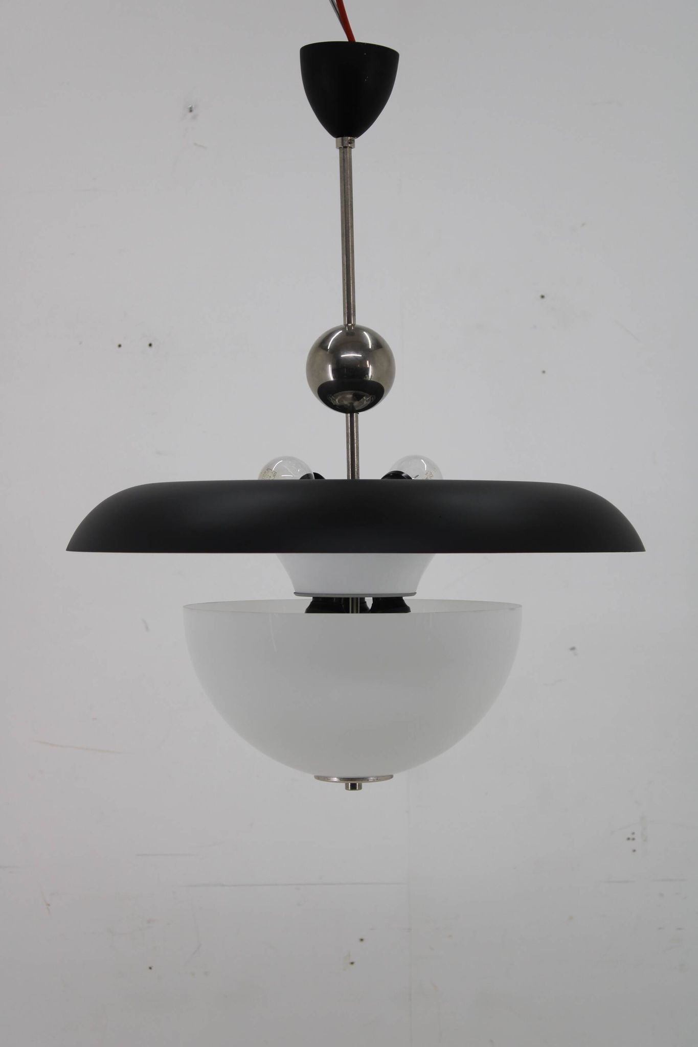 1930s Bauhaus Chandelier by Anyz, Czechoslovakia