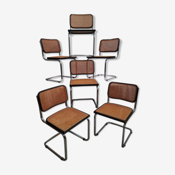 Serie de 6 chaises b32 de Marcel Breuer