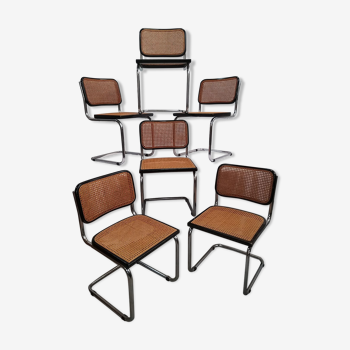 Series of 6 chairs b32 by Marcel Breuer