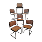 Series of 6 chairs b32 by Marcel Breuer