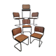 Serie de 6 chaises b32 de Marcel Breuer