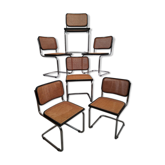 Serie de 6 chaises b32 de Marcel Breuer