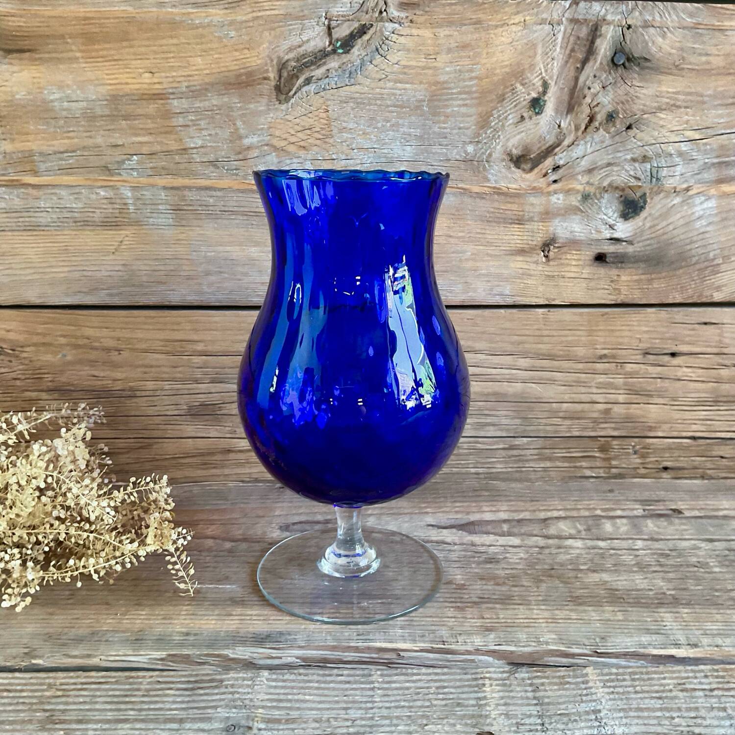 Empoli blue glass vase