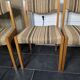 4 vintage self chairs from the 60s with wool seats