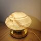 Yellow and brown marbled opaline lamp