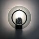 Pair of Italian wall lights in transparent blue-grey glass and chrome 70