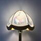 Lampe en verre, bois et métal doré
