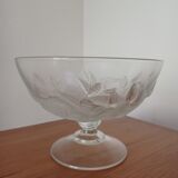 Coupe à fruits en verre décoré